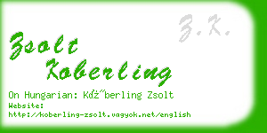 zsolt koberling business card